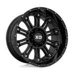 20X9 -12 Kmc Series XD829 Hoss Gloss Black 6X139.7 Wheels Rims (qty 4). Fixed Price $1635.00.
