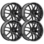 (SET-4) Touren TR60 20X8.5 5X108/5X114.3 40MM Black Machined Wheels Rims Inch. Fixed Price $930.00.