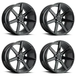 Set Niche M168 Verona 19X8.5 5X4.5 Gloss Black Wheels 19" 35MM Rims. Fixed Price $1680.00.
