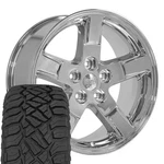 2364 Chrome 20X9 Rims & 275/55R20 R/t Tires Set 5X5.5 +19ET. Fixed Price $2061.00.
