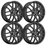 (SET-4) Vision 426H Cross 14X5.5 5X4.5 5X114.3 38MM Matte Black Wheels Inch. Fixed Price $397.00.