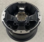 Black Rock Wheel 12X7 (lug 4X156) (OFFSET4+3) 110B274643. Fixed Price $100.00.