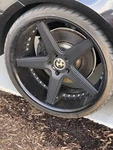 22" Azad Bmw Range Rover Wheelset AZ008 Black Polished Lip Rims Tires. Fixed Price $1888.88.