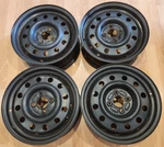 Set Of (4) 15" Saturn Ion, Series Factory Oem Black Steel Rims 15X6 1993-2007. Fixed Price $300.00.