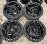 Black Multi Spoke Wheels 5X120 24X9.5 ET20 Set W/ Tires Off 2017 Rolls Royce. Fixed Price $2500.00.