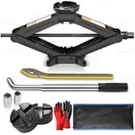 Scissor Jack 3 Ton Rubber Pad Car Tire Lift Wheel Lug Wrench Emergency Tool. Fixed Price $42.99.