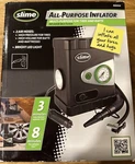 Open Box Slime Multi-purpose Inflator For Tires, Bikes And Rafts. Fixed Price $25.00.