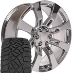 5409 Chrome 22X9 Oe Wheels Llc Rims & 285/45R22 Rt Tires Set 6X139.7 31ET. Fixed Price $2272.00.