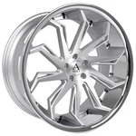 20X9"AZAD Wheels AZ1101 Semi Brushed With Chrome Ss Lip Rims. Fixed Price $2180.00.
