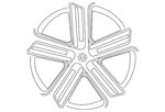 Genuine Volkswagen Wheel Alloy 5G0-601-025-AH-FZZ. Fixed Price $684.84.
