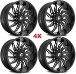 Fuel Saber Wheels Gloss Black Milled Rims 1500 D74420008447 Twisted Blade. Fixed Price $1728.00.