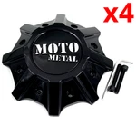 Set Of Moto Metal Gloss Black MO986/988 Wheel Center Cap Pn: T142L215-H48-S1. Fixed Price $110.00.