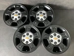 (4) Chevrolet Tahoe Silverado Black Powder Coat Wheels Rims + Caps 17" HOL.5295. Fixed Price $795.00.
