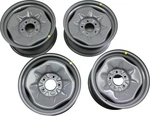 Set Of 2000-2002 Ford 17" X 7.5 Steel 4 Slot 5-135MM Silver Rims YL3Z-1015-AB. Fixed Price $403.50.