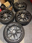 Esr SR08 18X10.5 5X114.3 +22 73.1 Satin Titanium Gray Single Wheel/rim. Fixed Price $700.00.