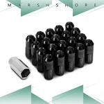 20PC M12X1.5 Extended Closed Black Aluminum 50MM Wheel Rim Lug Nut W/adapter. Fixed Price $18.49.