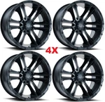 Custom Black Wheels Rims American Railcar Rebel Outlaw Edge Milled Ford F150. Fixed Price $1149.00.