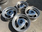 15 Vintage Wheels Rims White American Racing Classic Polished Lip Tri Spoke. Fixed Price $495.00.