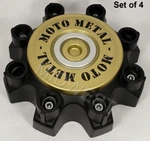 4 New Satin Black Moto Metal 8 Lug Wheel Rim Center Caps MO979CAPA2-SB. Fixed Price $116.00.