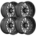 (set Of 4) Hardcore HC108 Truth 20X10 8X180 -19MM Black/milled Wheels Rims. Fixed Price $1291.96.