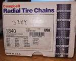 Car Light Truck Campbell 1840 Tire Chains Lug Reinforced Twisted Link. Fixed Price $50.00.