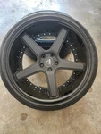 20X10 Azad AZ008 +40 Offset 5X112 Satin Black Wheels And Tires. Fixed Price $1600.00.