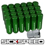Sickspeed 24 Pc Green Capped Aluminum Extended 60MM Locking Lug Nuts 1/2X20 L23. Fixed Price $94.25.
