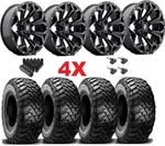 Fuel Assault Gloss Black Wheels 35 12.50 20 Tires Mud Terrain Mt Package Set New. Fixed Price $2695.00.