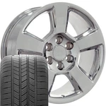 20X9 Chrome 5652 Wheels & Goodyear Tires Fit Chevy Silverado Tahoe Rims. Fixed Price $2207.00.