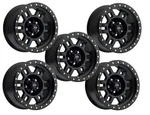 Set 16" Vision 398 Manx Black Wheels 16X8 5X5 0MM For Jeep Wrangler Truck. Fixed Price $1050.15.