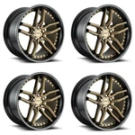 Set Niche M195 Methos 20X9 5X4.5 Bronze Black Bead Ring Wheels 20" 35MM. Fixed Price $2068.00.