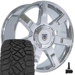 5309 22X9 Chrome Oe Wheels & 285/45R22 R/t Tires, Tpms Set 6X139.7 31ET. Fixed Price $2320.00.