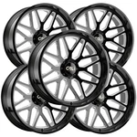 (set Of 5) Cali 9115 Invader 24X14 6X5.5" -76MM Black/milled Wheels Rims. Fixed Price $2888.95.