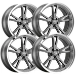 (set Of 4) Ridler 606 17X7 5X4.5" +0MM Gunmetal Wheels Rims 17" Inch. Fixed Price $999.96.