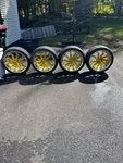 20X9"AZAD Wheels AZ1101 Gold Brush/chrome Ss Lip Rims (B01). Fixed Price $1750.00.
