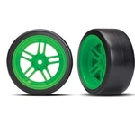 Traxxas 8377G 4-TEC 2.0 Rear Drift Tires On Green Wheels Ford Gt Mustang Vxl XL5. Fixed Price $24.95.