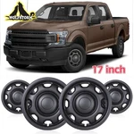 Black Matte Hubcaps Skins 2010-2026 Ford F-150 Xl Snap-on 17 Steel Wheels. Fixed Price $76.99.