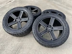 22X9 22" Kmc Duece KM702 Chevy Silverado Ram Wheels Rims 6X139 6X5.5 Tires Toyo. Fixed Price $895.50.