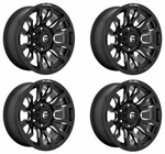 Set 4 18" Fuel D673 Blitz 18X9 8X6.5 Gloss Black Milled Wheels 20MM Truck Rims. Fixed Price $1436.00.