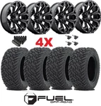 Fuel Assault Gloss Black Wheels 35 12.50 20 Tires Gripper Mud Mt F-150 Ram 1500. Fixed Price $2695.00.