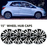 For Toyota Yaris Set Of 4 15" Wheel Hubcaps R15 Tire Rim Cover Black & Silver Us. Fixed Price $63.00.