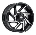 17" Vision 422 Prowler Gloss Black Machined Face 17X9 Wheel 5X5.5 (5X139.7) -12M. Fixed Price $219.65.