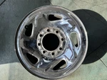98-02 Dodge 2500 3500 16X6 1/2 Factory Chrome Wheel Lug (1OF2). Fixed Price $80.00.