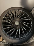 20 Staggered Lexani Wheels. Glossy Black Rims. Fixed Price $1300.00.