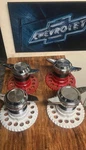 New Wire Wheel Knock Offs And Adapters. Universal 5 Lug Chrome 2 Wing. Fixed Price $250.00.
