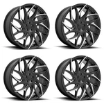 Set 4 26" Dub S259 G.o.a.t. 26X10 5X5 10MM Gloss Black Machined Spokes Wheels. Fixed Price $1384.00.