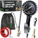 Rhino Usa 0-100 Psi Tire Pressure Gauge Inflator Brass Chuck. Fixed Price $51.99.