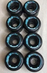 New Sure Grip Boardwalk 65MM Soft Outdoor Roller Skate Wheels Black & Teal. Fixed Price $39.95.