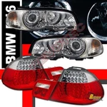 00 01 02 Bmw E46 323CI Coupe Halo Projector Headlights Corner & Led Tail. Fixed Price $439.50.