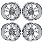 Set Of 4 Staggered 19X10/20X12 Chevrolet Corvette Pvd Bright Chrome Wheels Ri.... Fixed Price $3895.95.